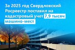 Свердловский Росреестр поставил на кадастровый учет 7,9 тыс. машино-мест