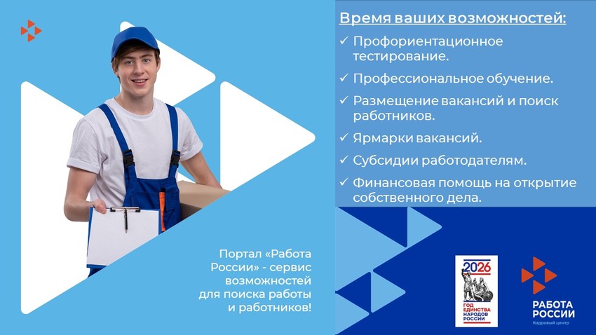 Возможности портала «Работа России»