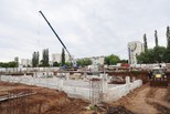 Строительство легкоатлетического манежа идет по графику Строительство легкоатлетического манежа идет по графику