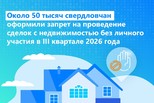 Около 50 тысяч свердловчан оформили запрет на проведение сделок с недвижимостью без личного участия