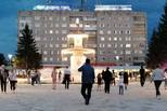 Народное открытие фонтана на площади Горького